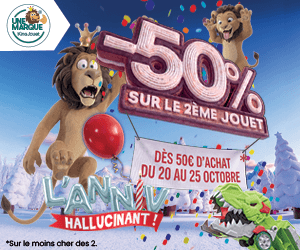 Les marques King Jouet : Le 2ème à -50%