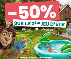 Jouets d'été : Le 2ème à -50%
