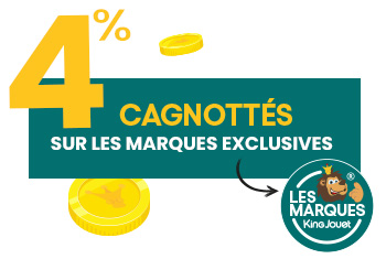 4% cagnottés sur vos acchats de marques exclusives King Jouet